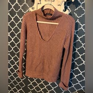 Boohoo Mauve Knit Women's Sweater